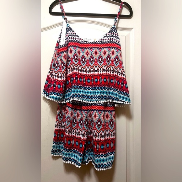 Liberty Love Spaghetti Strap Romper Jumper size medium. - Picture 1 of 6